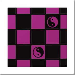 Yin Yang checker Posters and Art